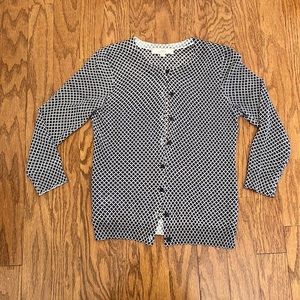 Loft navy and white lightweight sweater